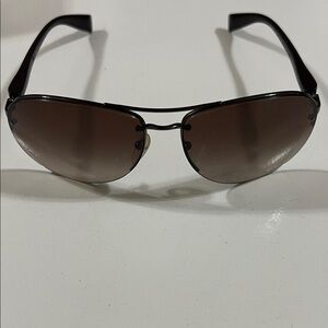 Prada Black Sunglasses with Red Accent
